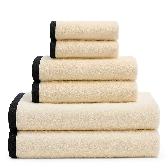 contrast border pile 6 towels