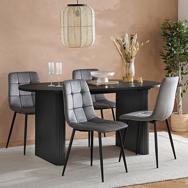 Copenhagen Oval Black dining Table