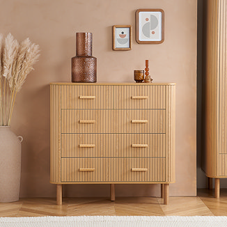 Copenhagen Wooden 5 Drawer Chest - Oak main image