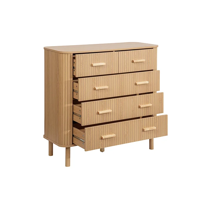 Copenhagen Wooden 5 Drawer Chest 4