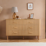 Copenhagen Wooden 6 Drawer Chest - Oak main image