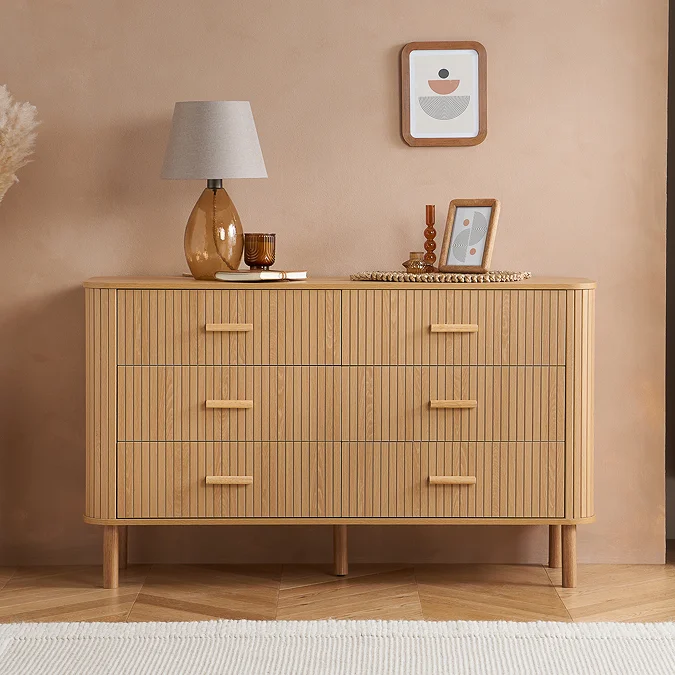 Copenhagen Wooden 6 Drawer Chest 