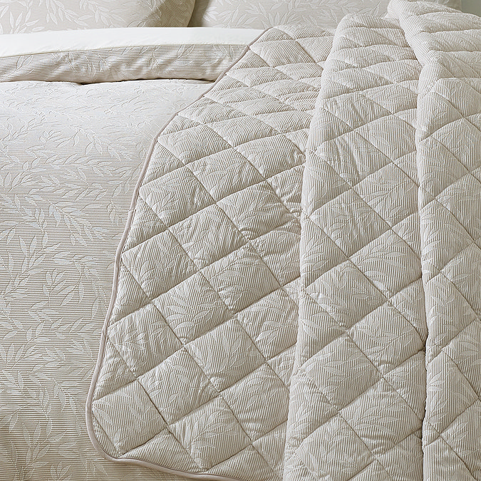 Corded Leaves Bedspread Close Up