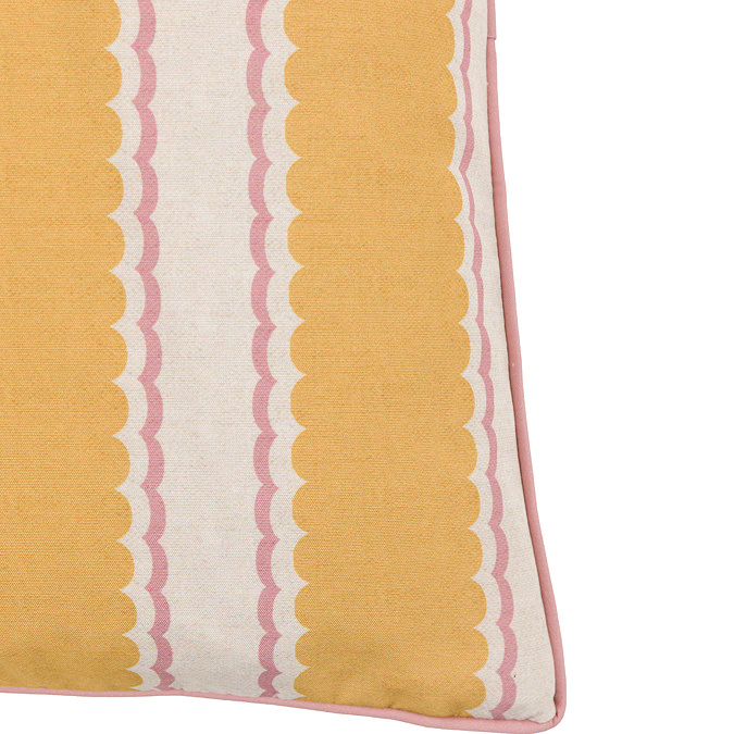 Ochre and Pink cordelia cushion