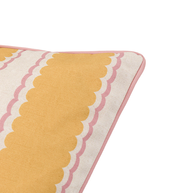 Ochre and Pink cordelia cushion