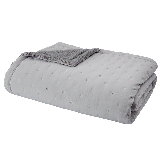 Folded Nori Bedspread grey