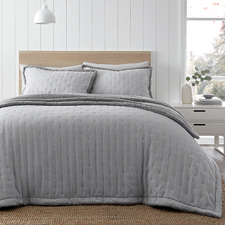 Cosy Nori Sherpa Grey Bedspread