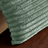 cosy ribbed green cushion image