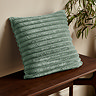 cosy ribbed green cushion image