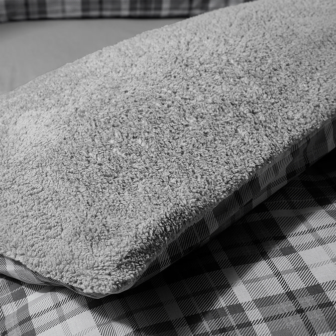 Sherpa Check Grey Duvet Reverse