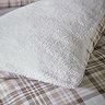 Cosy Sherpa Check Duvet Natural Reverse