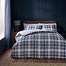 Cosy Sherpa Check Duvet Navy