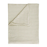 COTTON MUSLIN STRIPE GREEN THROW