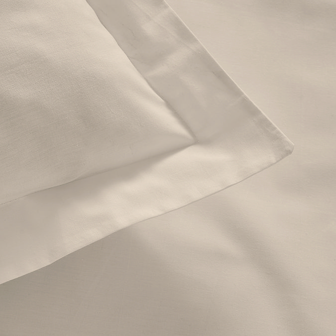 Cotton Percale 200TC Extra Deep Fitted Sheet - Natural carousel image