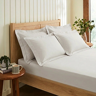 Cotton Percale Oxford Pillowcases Cream