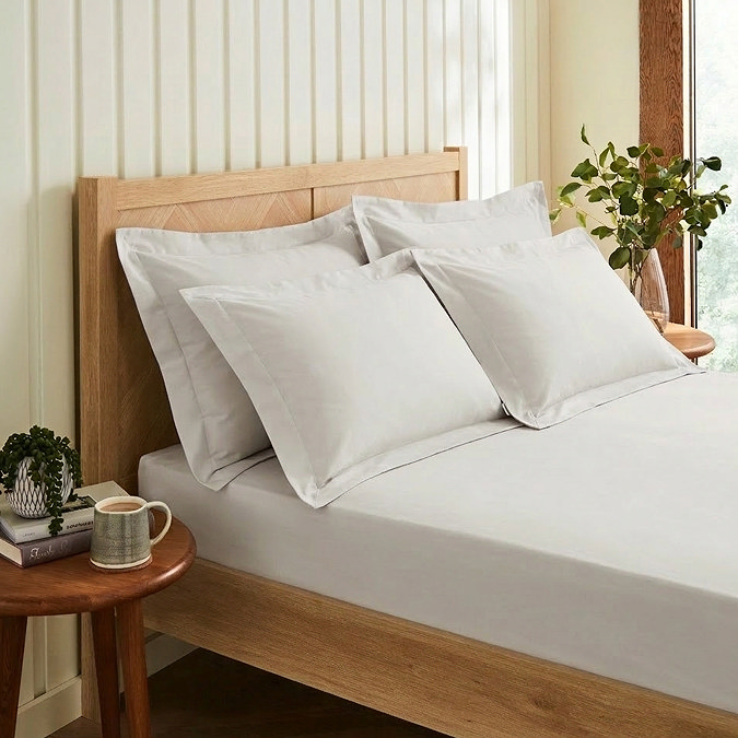 Cotton Percale Oxford Pillowcases Cream