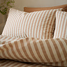 Cotton rich woven stripe clay on bed image 2