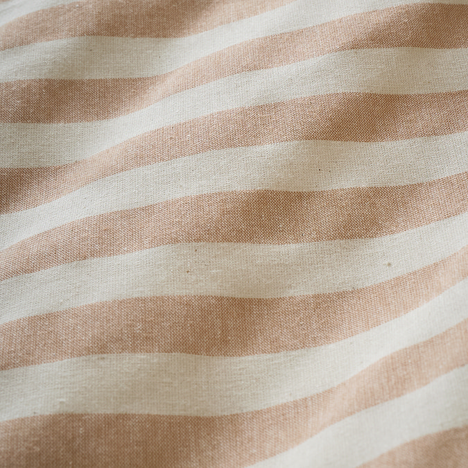 Cotton rich woven stripe clay on bed image 4
