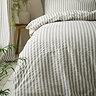 Cotton rich woven stripe duvet cover set close up image 4
