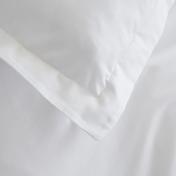 Cotton Sateen 400TC Deep Fitted Sheet - White carousel image