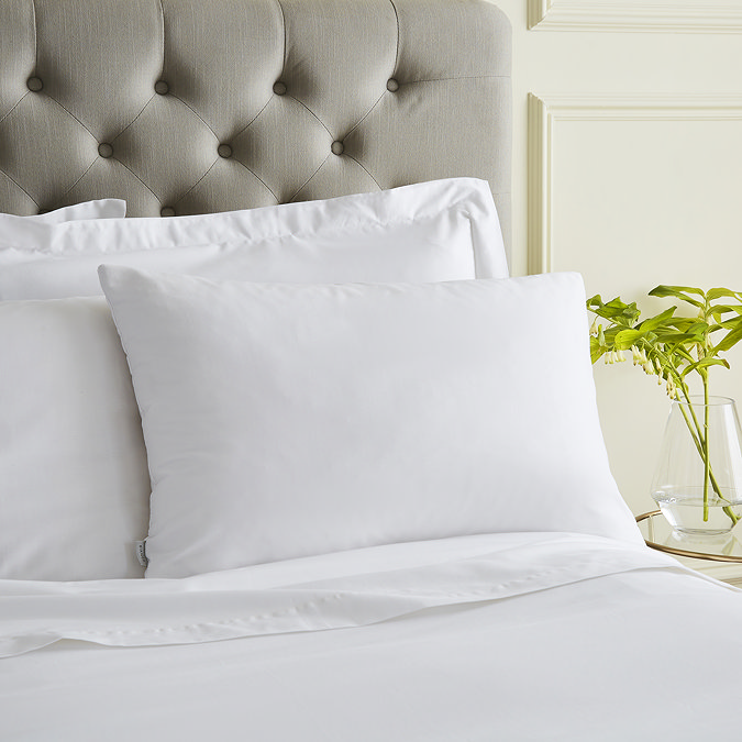 Cotton Sateen 400TC Deep Fitted Sheet - White carousel image
