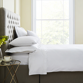 Cotton Sateen 400TC Duvet Cover Set - White main image