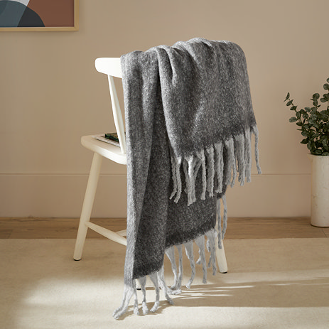 cozy throw charcoal