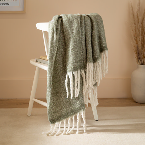 cozy throw green