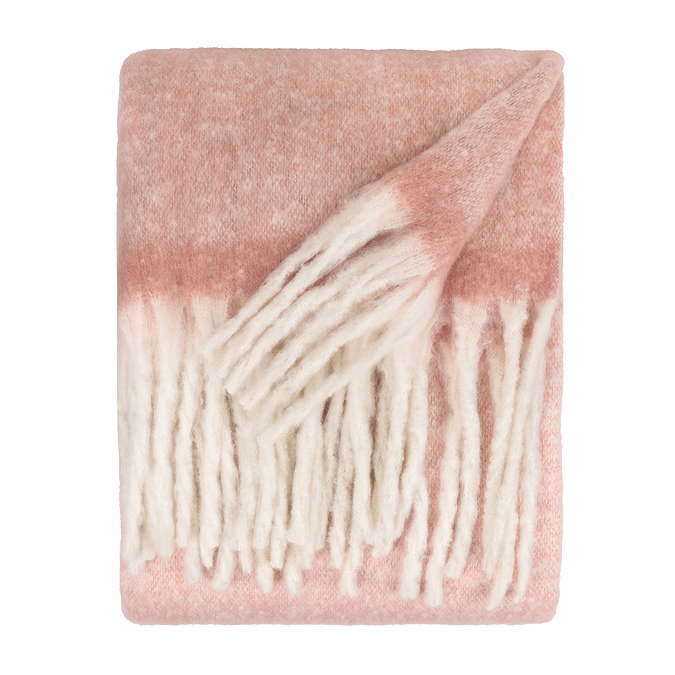 cozy throw pink
