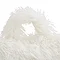 Cuddly shaggy faux fur chair cushion in cream handle image 3