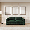 Croston Easy Clean Velvet Large Sofa - Hunter