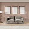 lifestyle image of platinum coloured contemporary large sofa