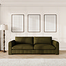 lifestyle image of forest green contemporary grand armchair