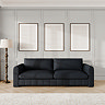 lifestyle image of midnight blue contemporary grand sofa
