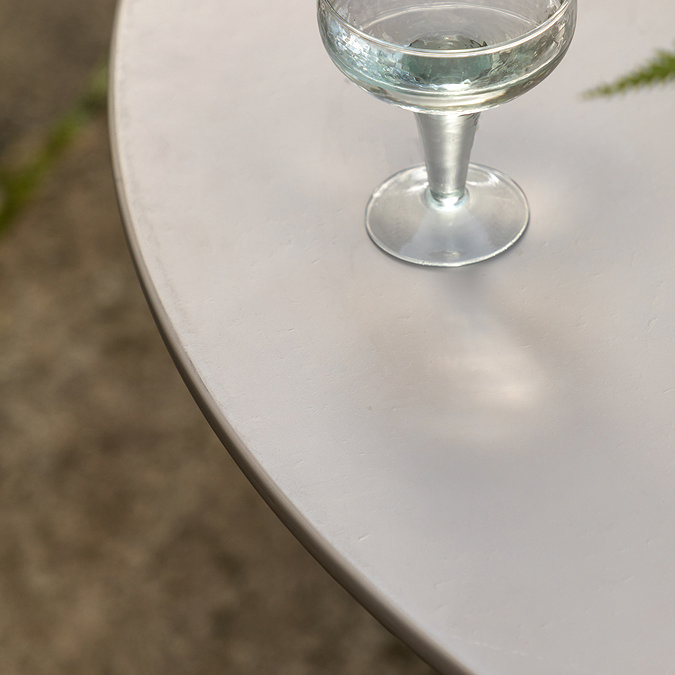 close up image of tabletop in outdoor garden collection