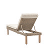 image taken from the back, cut out on white background, of wicker sun lounger