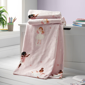 Dancing Fairies Throw Pink