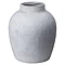 image cut out on white background of grey stone coloured ceramic planter