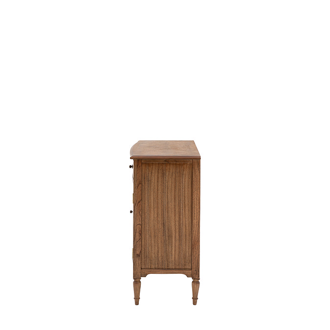 side on image cut out on white background of 2 door 1 drawer sideboard