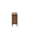 side on image cut out on white background of mindi wood 3 door sideboard