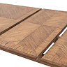 close up image on middle of rectangular dining table where it extends to create more space