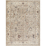 image cut out on white background of brown vintage floral rug