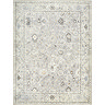 image cut out on white background of grey floral vintage rug