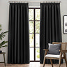 Black pencil pleat curtains image 1