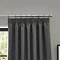 Pencil pleat header charcoal dawn curtains close up image 2