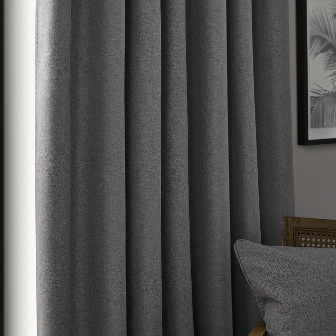 charcoal curtain close up image 3