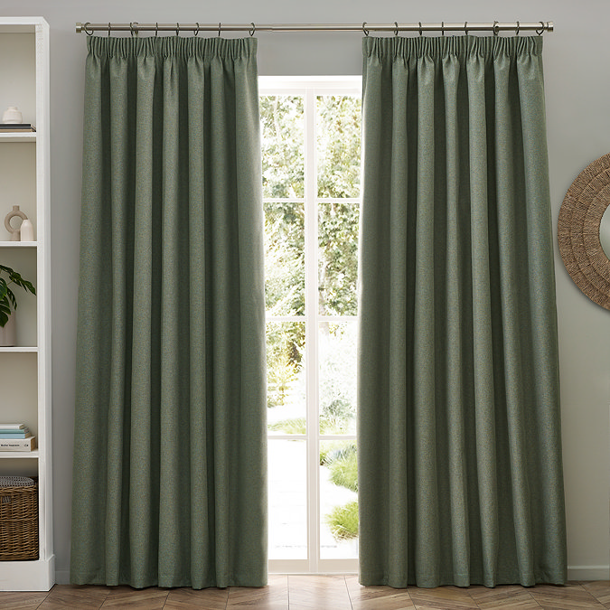 dawn pencil pleat curtain on French window image 5