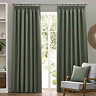 Dawn pencil pleat curtains in eucalyptus on window image 1