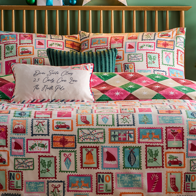 Dear Santa Duvet Cushions Close Up