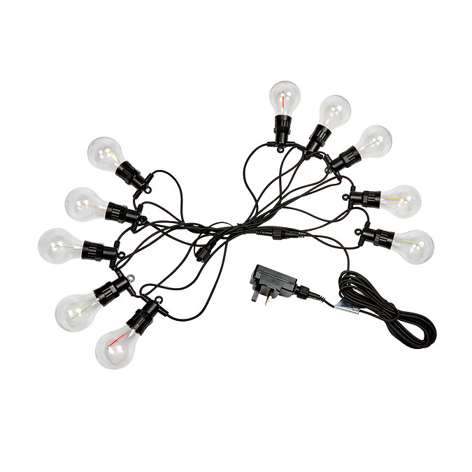 image cut out on white background of set of 10 string lights